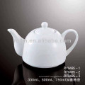 healthy durable white porcelain oven safe teapot with lid